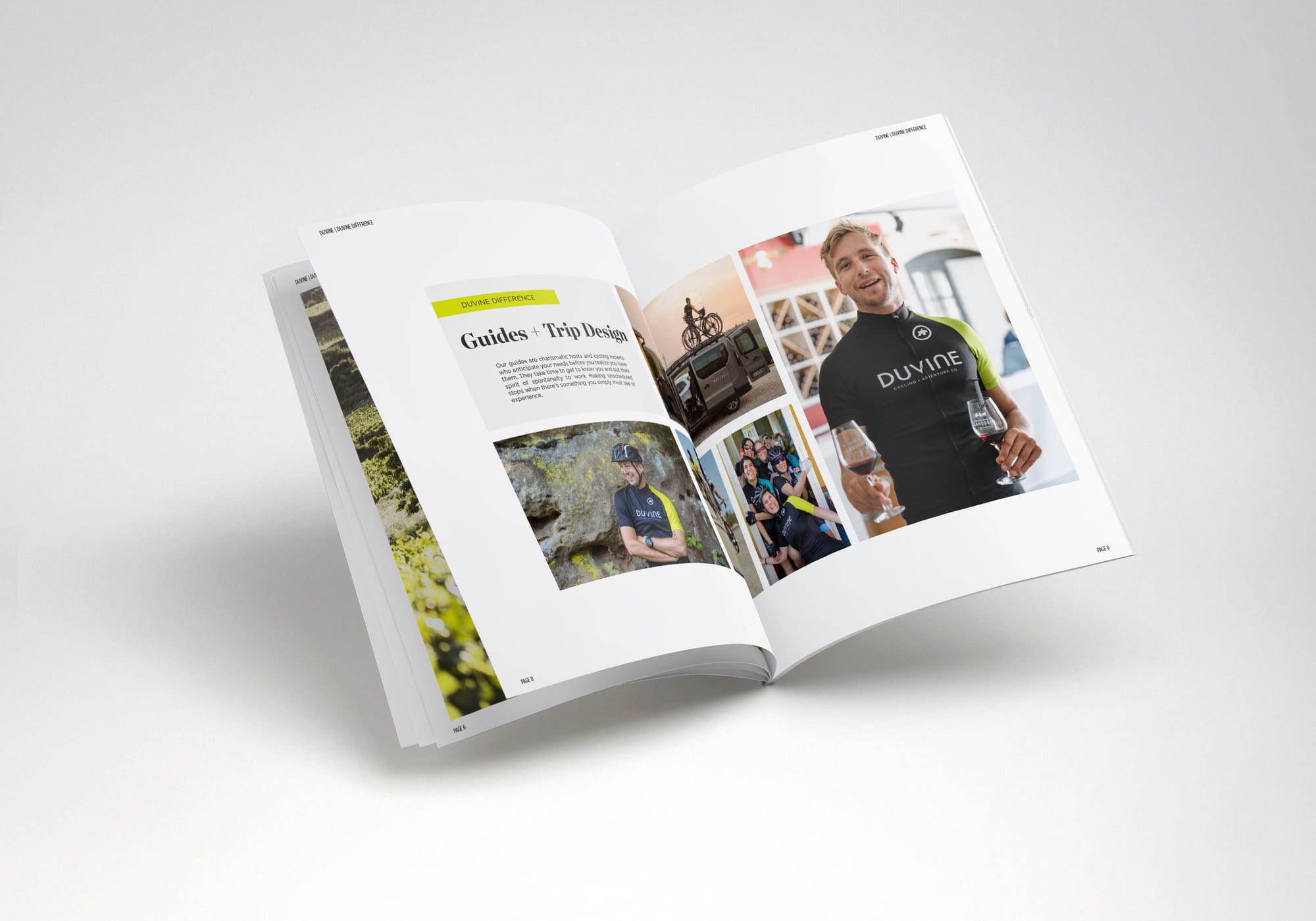 DuVine Cycling + Adventure Co — interior brochure